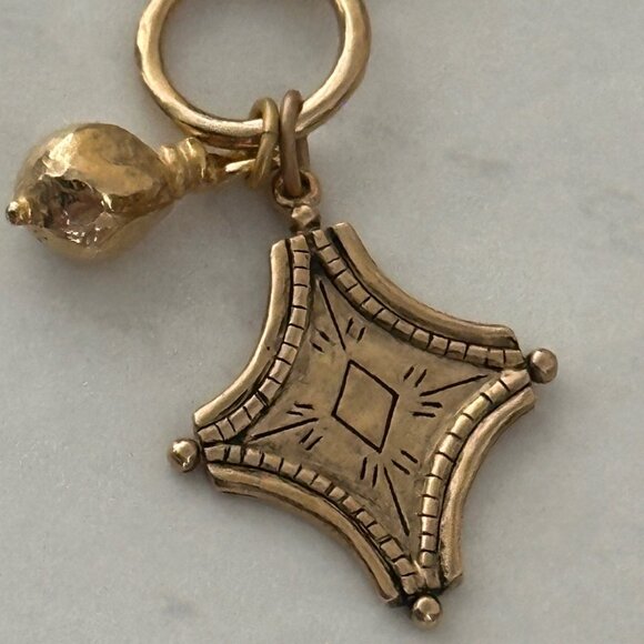 NWOT Free People Gold and Suede Detachable Multi-Strand Necklace with Pendants - Picture 4 of 11